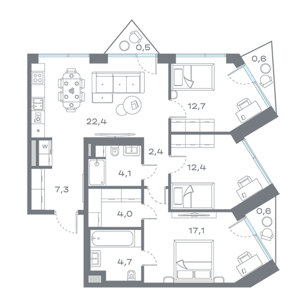 ЖК «Дом горизонтов», Москва | Жилой комплекс «Дом горизонтов» в Крылатском, Touch
